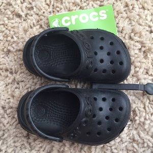 Black crocs for toddlers. NWT!!!